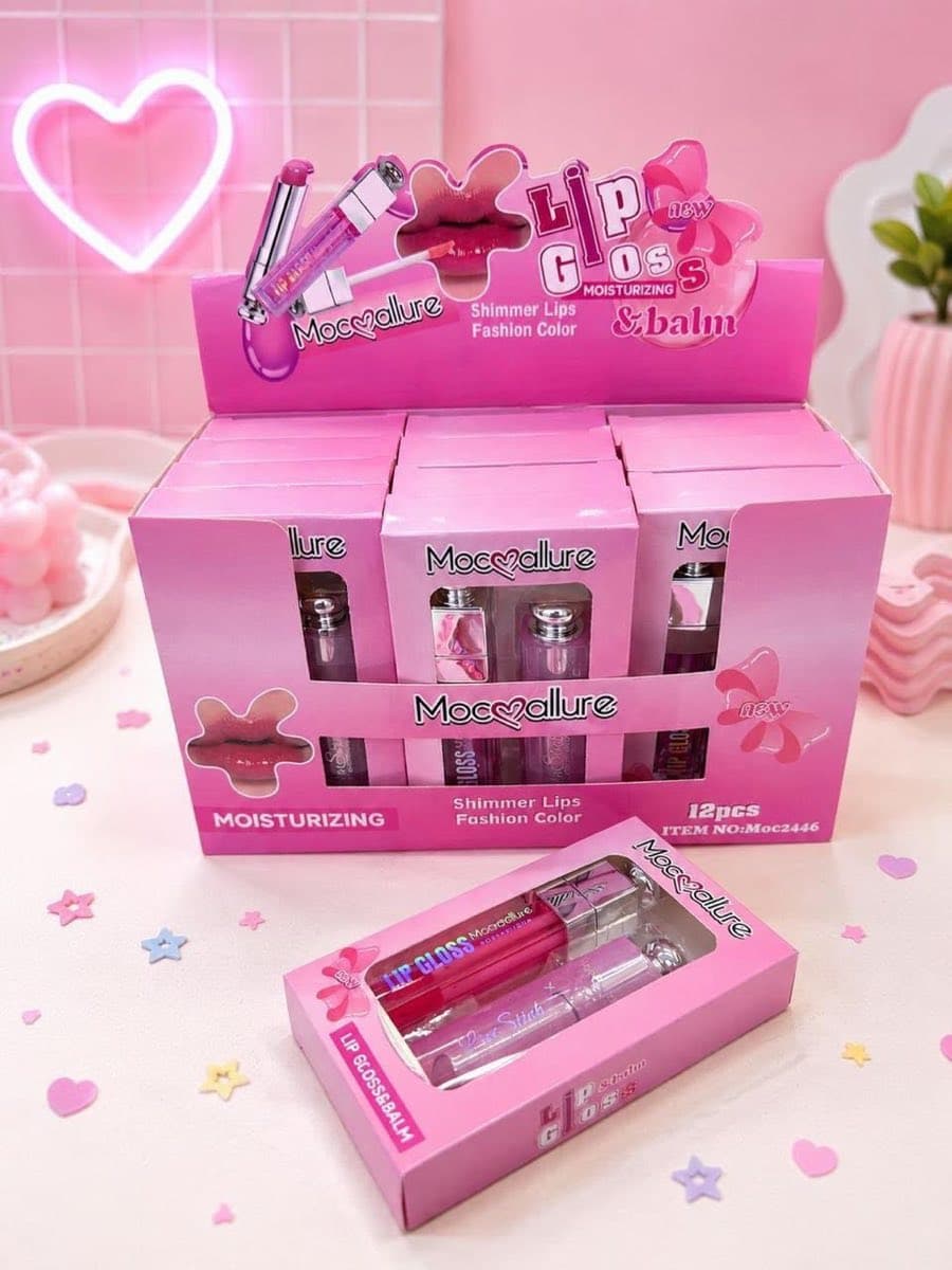 Set Lip Gloss & Balm x4